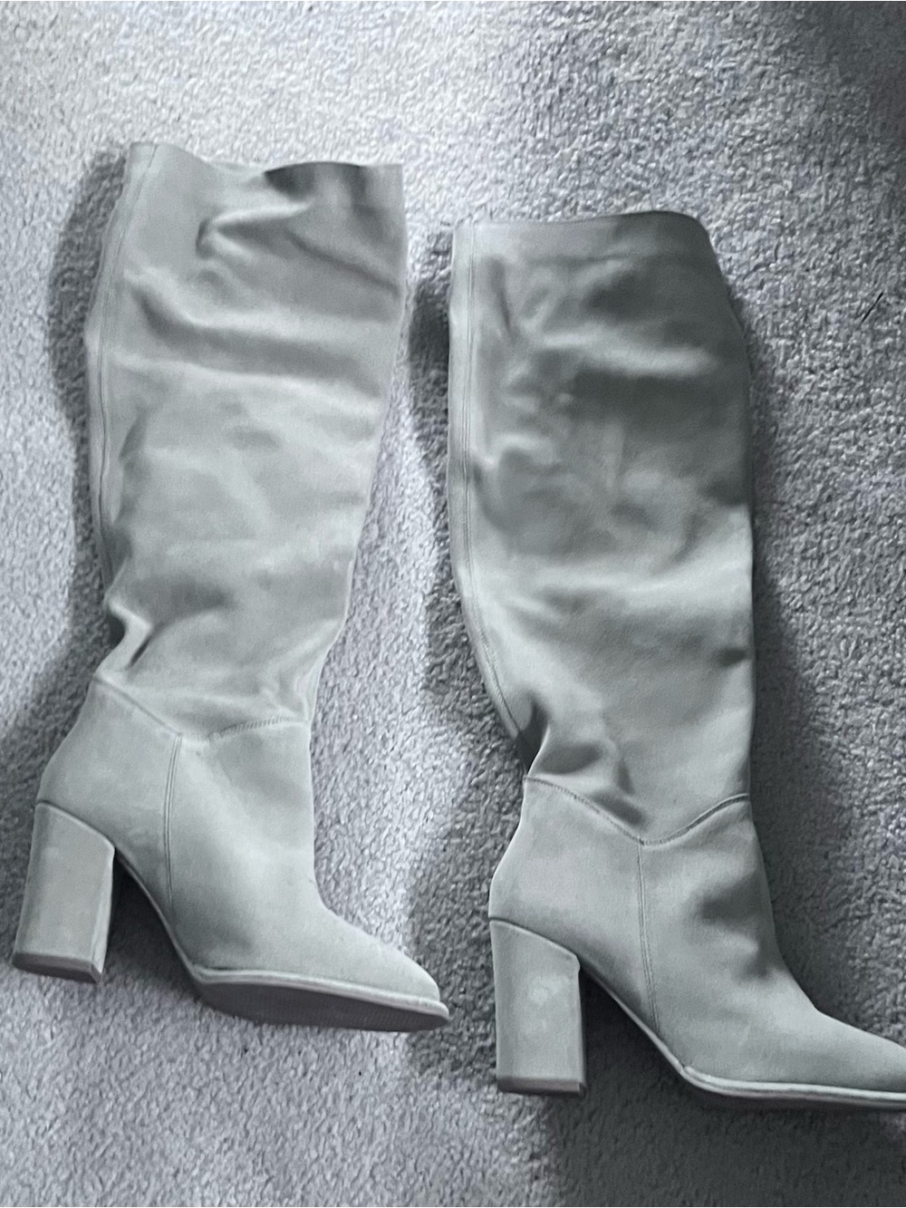 Free People Over-the-Knee Suede Boots in Light Taupe - Picture 4 of 4